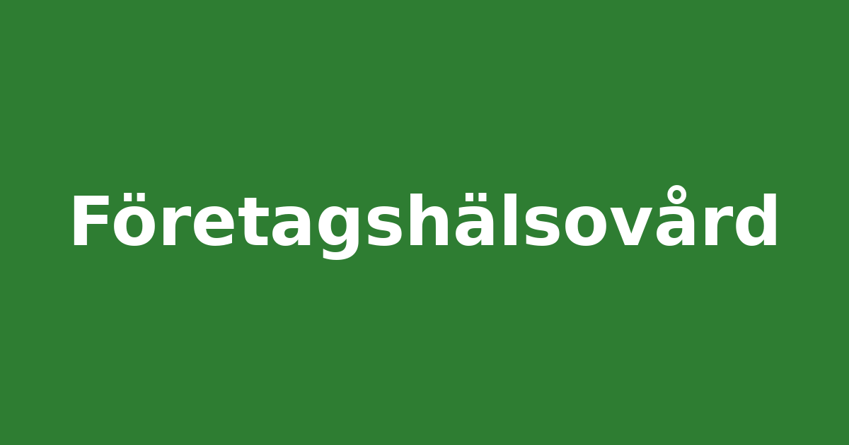 Texten företagshälsovård mot grön bakgrund